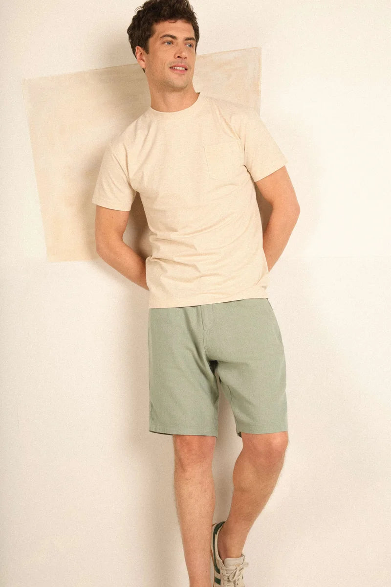 T-shirt poche BEIGE LIGHT HEATHER
