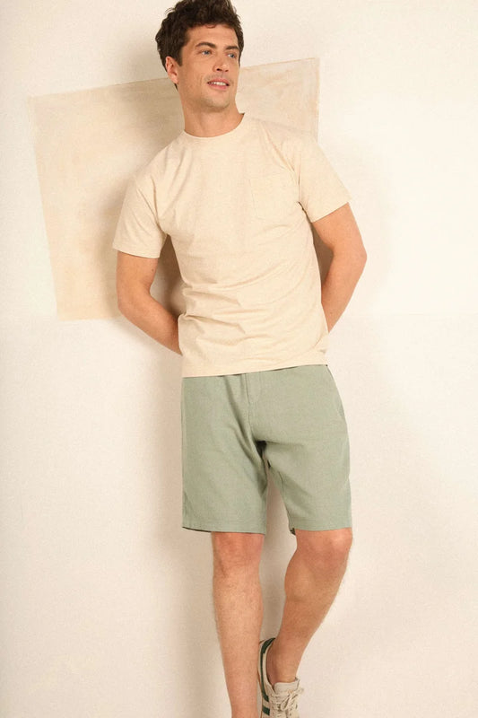 T-shirt poche BEIGE LIGHT HEATHER